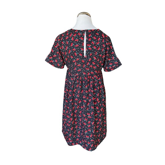 Womens Cherry Print Babydoll Mini Dress Size M Y2K Retro Kawaii Indie Sleaze 90s - Picture 3 of 12